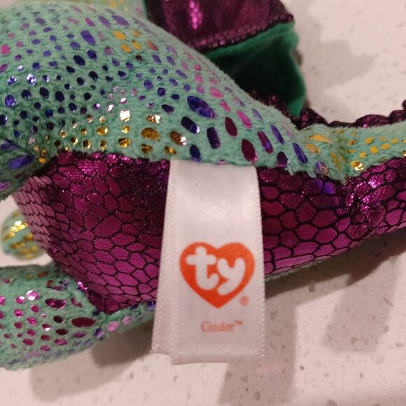 TY Beanie Boos Dragon Plush Cinder & Saffire - Picture 4 of 7